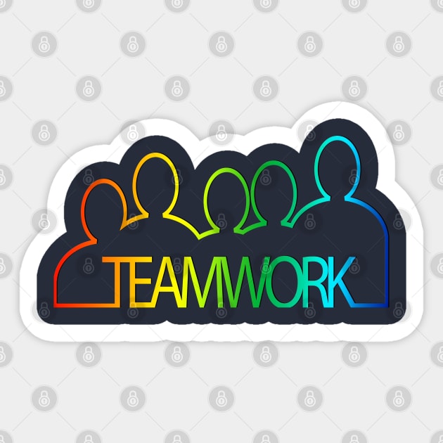 Teamwork! Sticker by D_AUGUST_ART_53